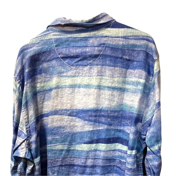 Tommy Bahama Men Linen Shirt Beach Multicolor Button Down Size XL Travel Casual - Picture 7 of 13